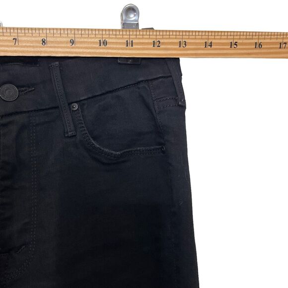 MOTHER The Looker Skinny Jeans Not Guilty Black Size 24 Ankle Mid Rise - Picture 11 of 15